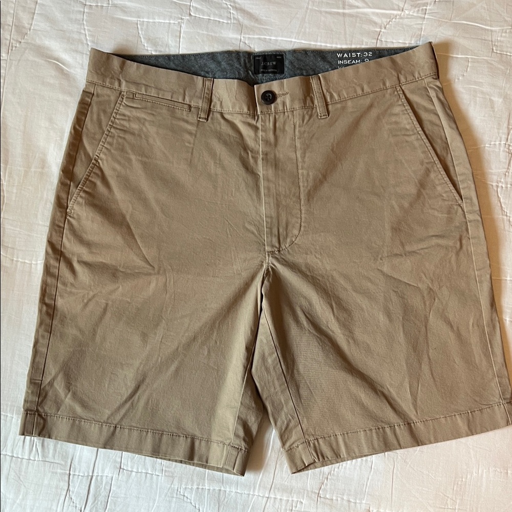 J. Crew Men's Khaki Flat Front Shorts
